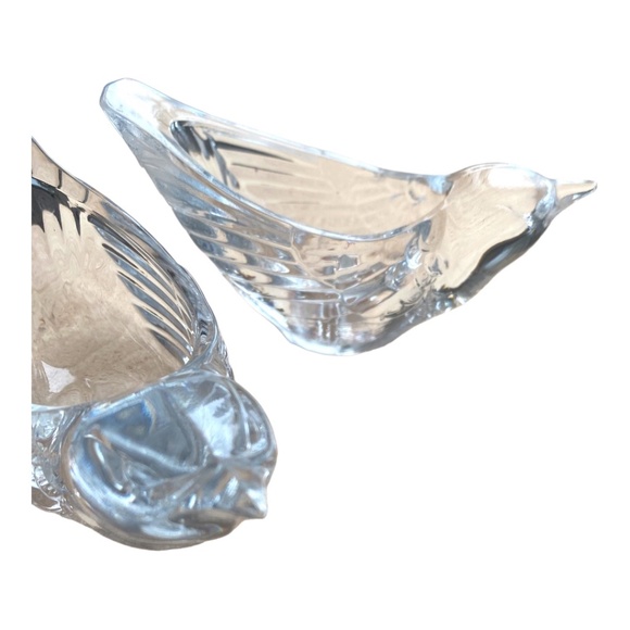 Cristal d’arques France Crystal bird candleholder set - Picture 3 of 14